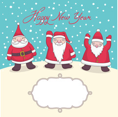 Christmas greeting card. Vector illustration
