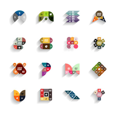 Set Of 3d Flat Geometric Abstract Icons