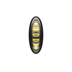 isolated silver figure with gold