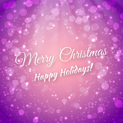 Naklejka na ściany i meble Merry Christmas. Blurred Festive Vector Background. Greeting