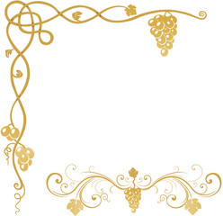 Vine grape ornament