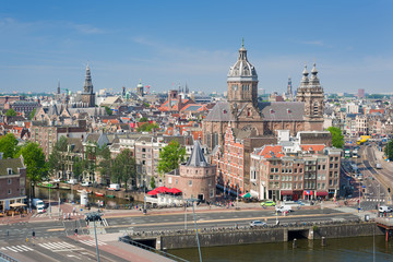 Obraz premium Historic center of Amsterdam