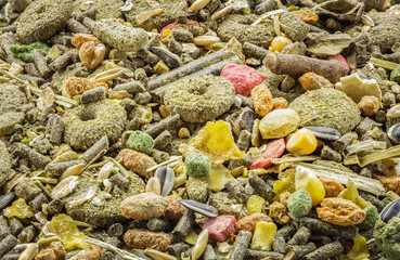 close up texture of food for rodent.
