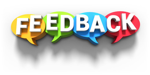 Feedback Sprechblasen 3D