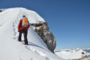 Cercles muraux Alpinisme Alpinistes, hiver, sommets