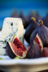 Italian antipasto figs with prosciutto and gorgonzola