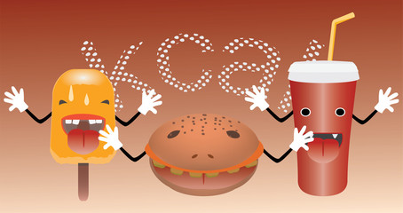 Junk food monsters cartoon