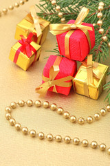 Gifts and Christmas decorations