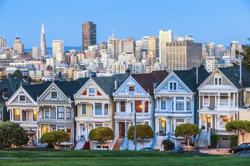 Peel and stick wall murals American Places The Painted Ladies of San Francisco