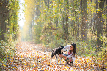 girl and her dog