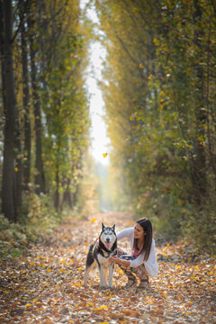 girl and herl dog