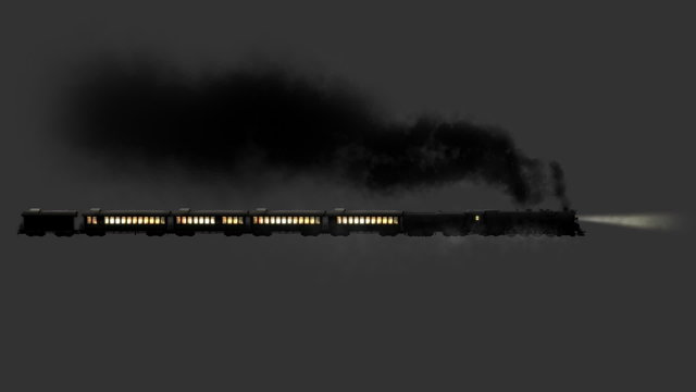 Steam train + Alpha channel, loop