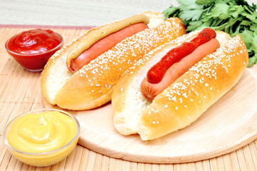 two classic hot dog