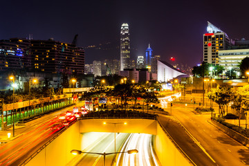 Fototapeta na wymiar Hong Kong city at night.