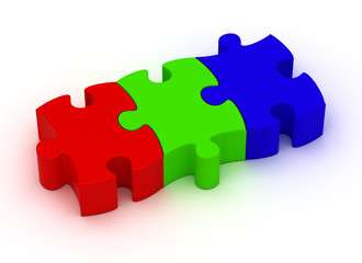 Fototapeta premium RGB Puzzle