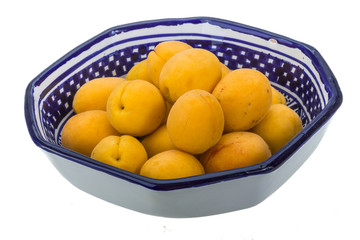Yellow ripe apricots
