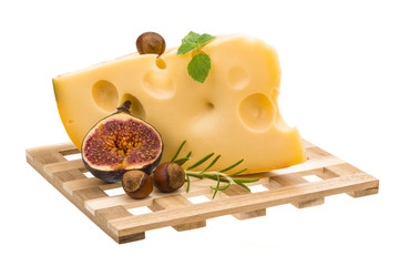 Maasdam cheese with fig