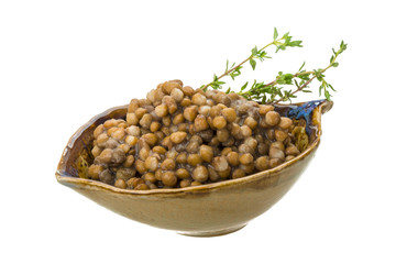 Backed lentils