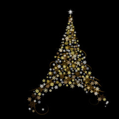 Fototapeta na wymiar The Abstract Christmas Tree