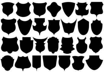 Set Of Different Shields
