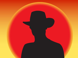 cowboy, vector illustration