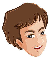 A head of a handsome man