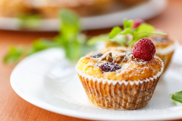 Cheese Muffins with berries