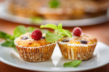 Cheese Muffins with berries