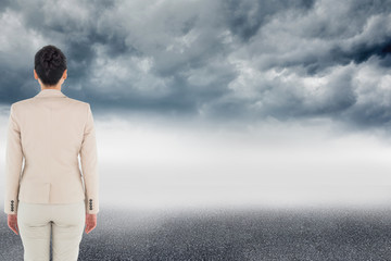 Composite image of asian businesswoman