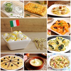 Collage of traditional Italian recipes