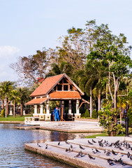 Obraz premium Pavilion in garden