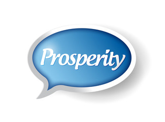 prosperity message bubble illustration