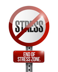 no stress road sign illustration design