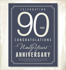 90 years anniversary background