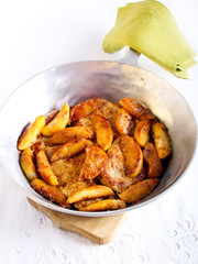 Roast pork with apples & mustard