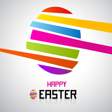 Easter egg, shiny colors, Happy Easter celebration, vector
