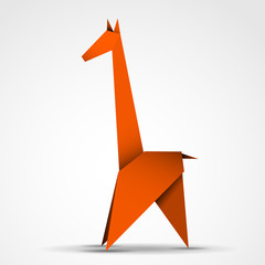 origami vector giraf