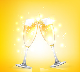 Glasses of champagne
