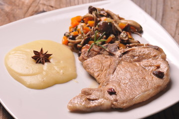 braciole di maiale con zenzero all'arancia