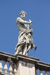 Fototapeta na wymiar Vatican colonnade saint Didimus statue