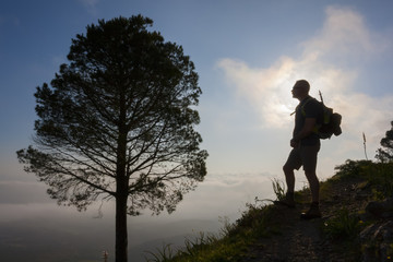 Hiking in the mountains