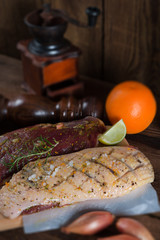 marinated duck breast