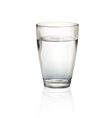 Realistic water glass.