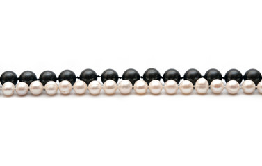 Black and white pearls rows