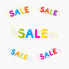 Vector Sale heading in bright, shiny colors