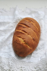 Homemade loaf of white bread