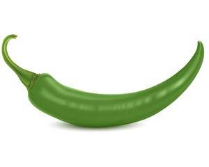Chilli. Isolated on white