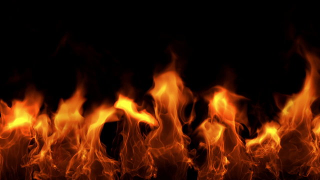 Detailed fire background (seamless loop, full Hd ,slow motion)