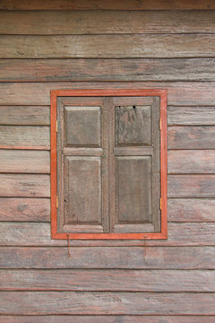 Old wooden window , Thailand traditional style