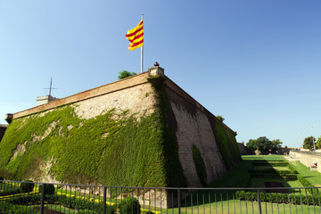 Naklejka premium Barcelona fortress Castell de Montjuic
